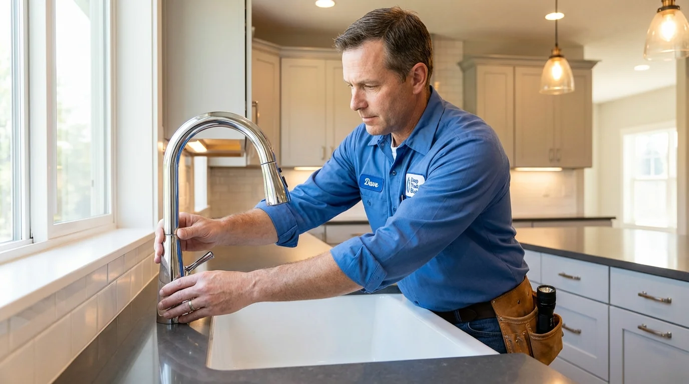 Kitchen faucet installation by Johns Plumbing LLC in Buckner